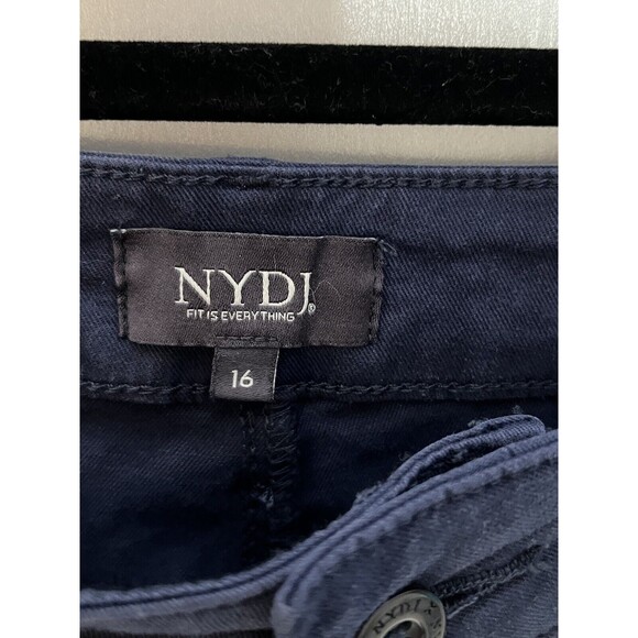 NWT NYDJ Womens Sz 16 Blue Zach Peacoat Straight Ankle Chino Pants - Picture 4 of 10